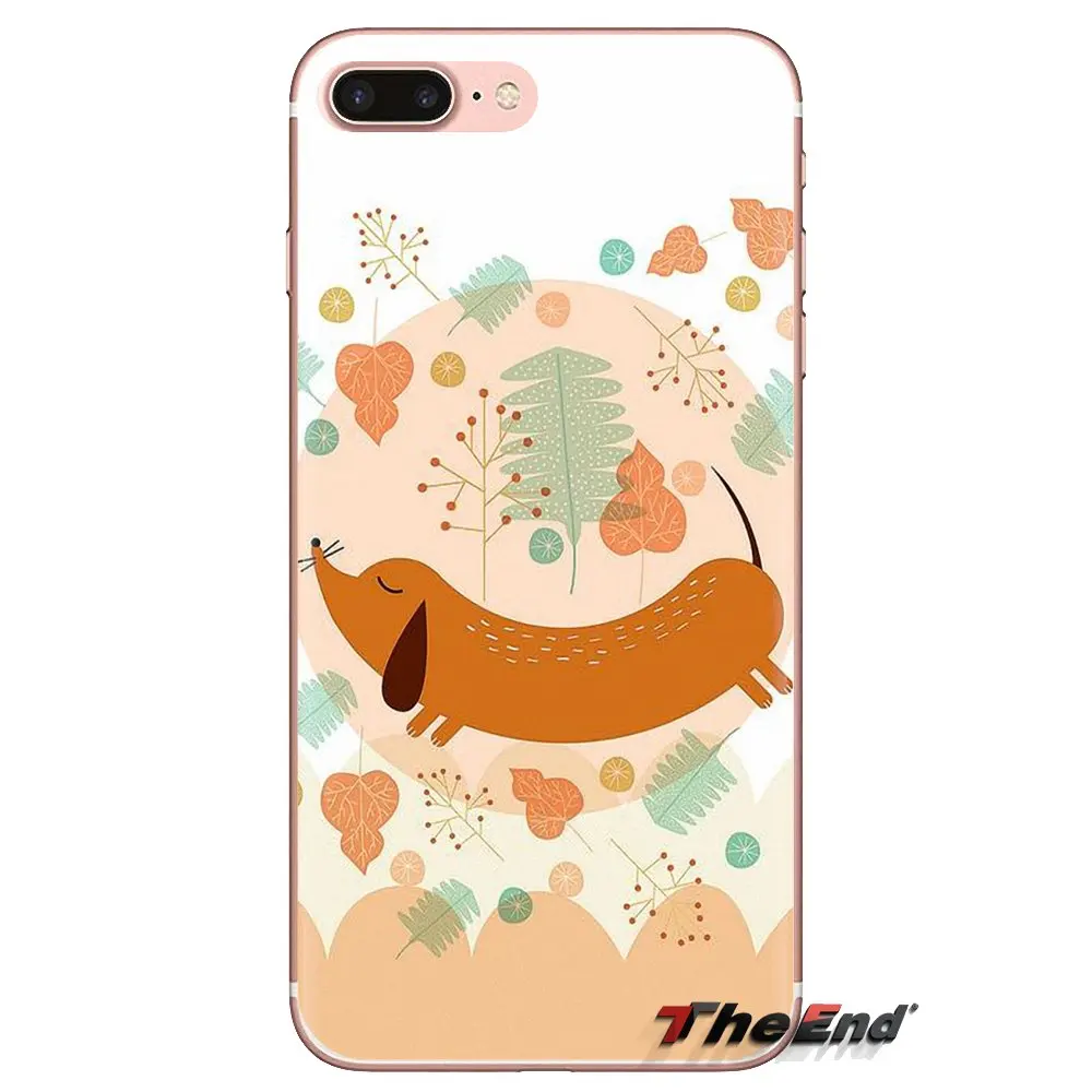 Чехол для мобильного телефона с изображением щенков таксы Huawei G7 G8 P7 P8 P9 P10 P20 P30 Lite