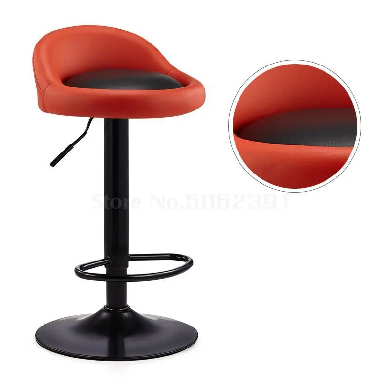 Same as picture8 Bar Chair Modern Simple Bar Chair Lift And Rotate Front Desk Backrest Chair Household High Stand Bar Stool - Цвет: Same as picture8
