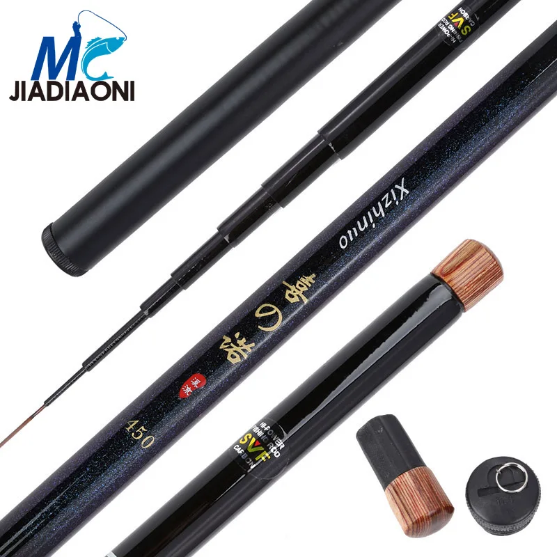 

JIADIAONI 99% Carbom XINUO 3.6m/4.5m/5.4m/6.3m Fishing Rod Stream Hand Pole Fiber Casting Telescopic Fishing Rods Fishing Tackle