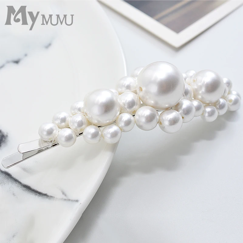 Заколка для волос с имитацией жемчуга женская заколка новинка 2020 | Украшения и