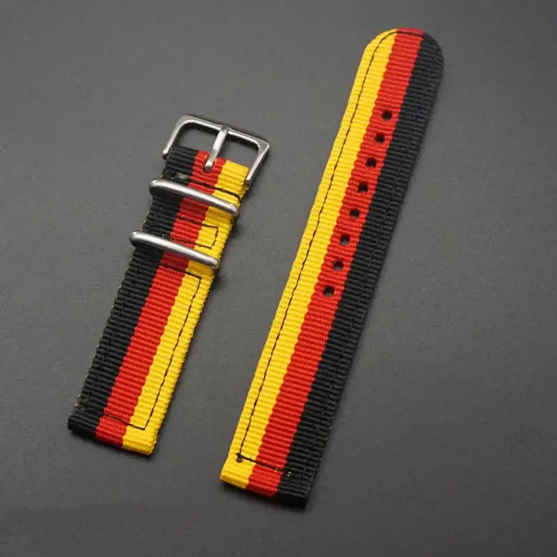 Black red yellow 20 мм нейлоновый ремешок для часов 22 мм ремешок для часов 18 мм ремешком nato сплошной цвет Ремешки для наручных часов для samsung Шестерни S3 Frontier S2 - Цвет ремешка: Black red yellow