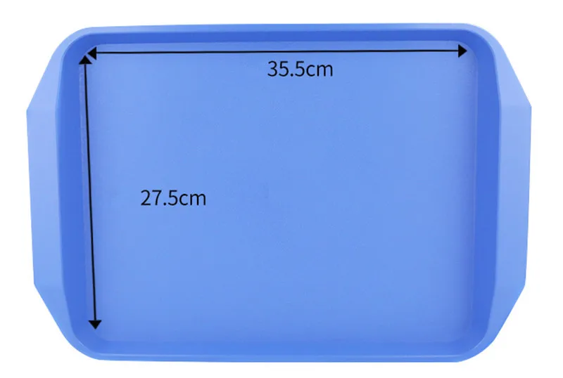 805 blue 43.7x29.8x2 Коричневый красный зеленый желтый оранжевый цвет пластиковая тарелка Фруктовница деревянные чашки для чая торт хлебное блюдо для закусок противоскользящие пластиковый лоток - Цвет: 805 blue 43.7x29.8x2