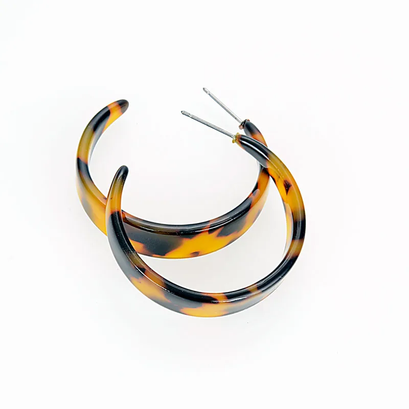 Модные геометрические серьги в виде черепахи леопарда уксусной кислоты для