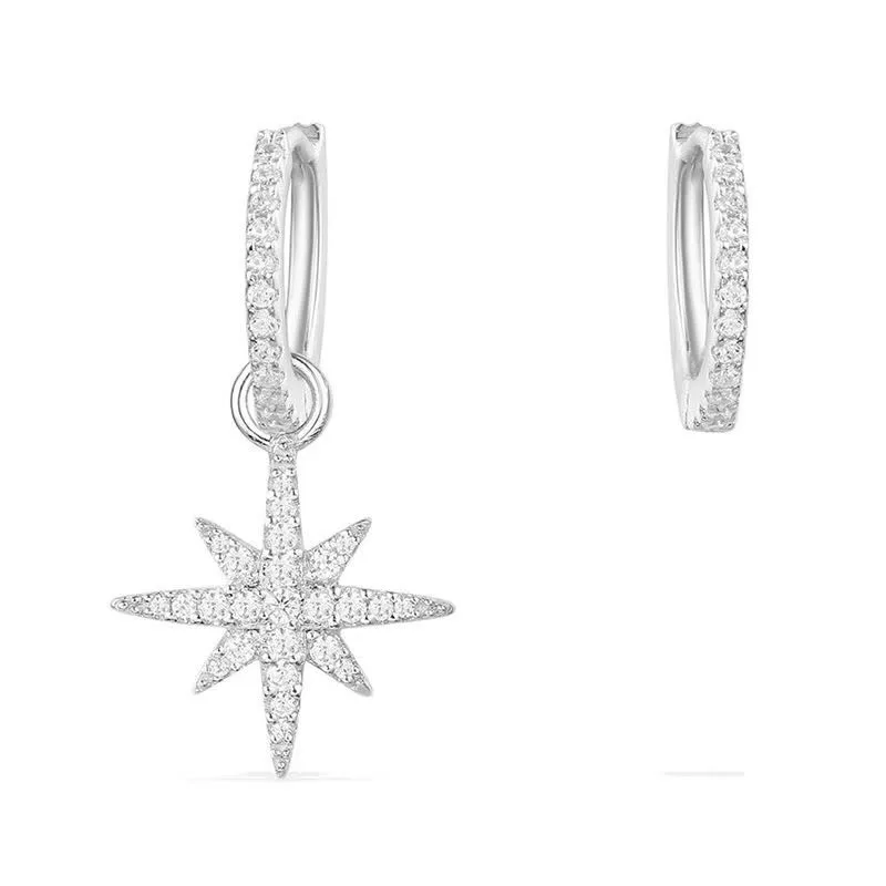 Женские серьги гвоздики из серебра 925 пробы с фианитами|Серьги-гвоздики| |