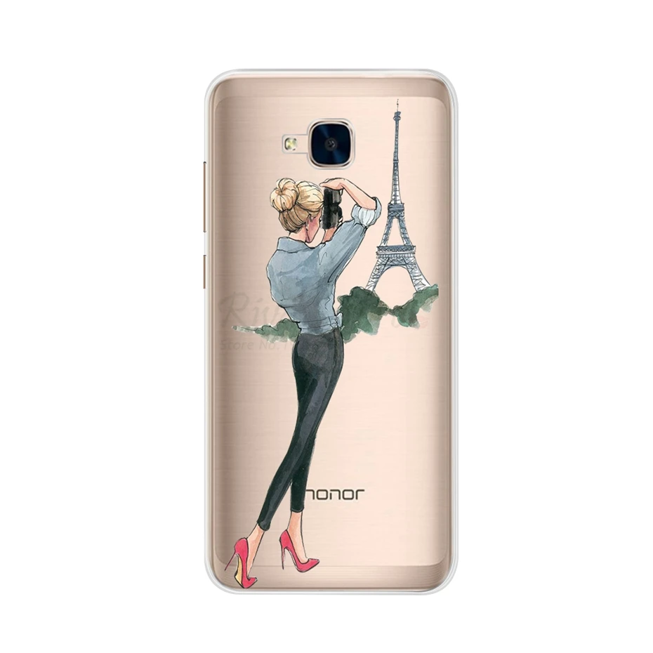 Для huawei Honor 5C Чехол без отпечатков пальцев Мягкая силиконовая задняя накладка из ТПУ чехол для телефона s чехол для huawei Honor 5 C 5C евро версия 5,2" - Цвет: Светло-желтый