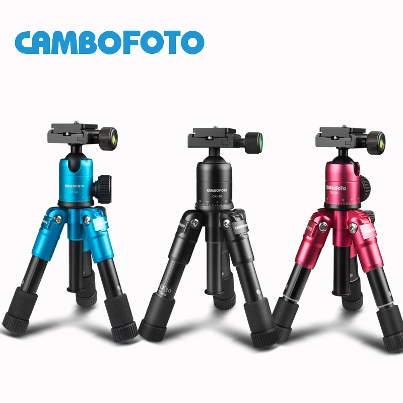 CAMBOFOTO M225 + CK30 портативный алюминиевый штатив компактный настольный мини с шаровой