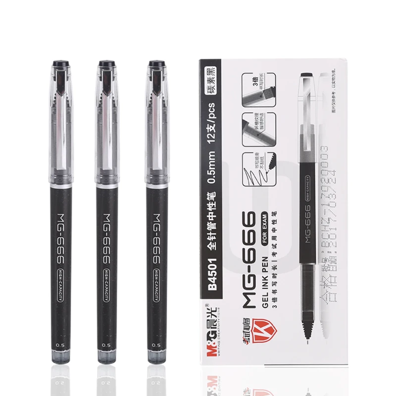 

6/12PCS M&G Mg-666 Signing Pen 0.5 Business Gel Pen B4501 Gel Pen