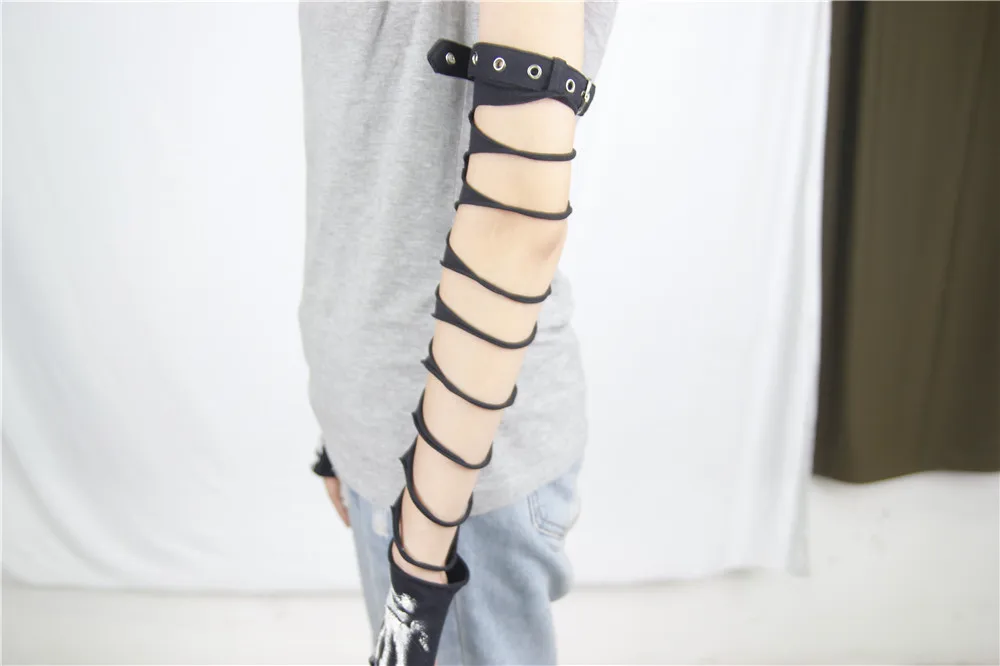 Женские перчатки в стиле панк готические гетры с дырками на рукавах без пальцев