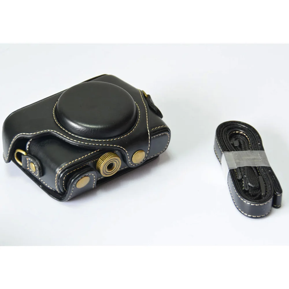 Высококачественный чехол для камеры из искусственной кожи PU для Sony RX100 RX100II RX100III M2 M3 II III IV V с ремешком, 3 цвета.