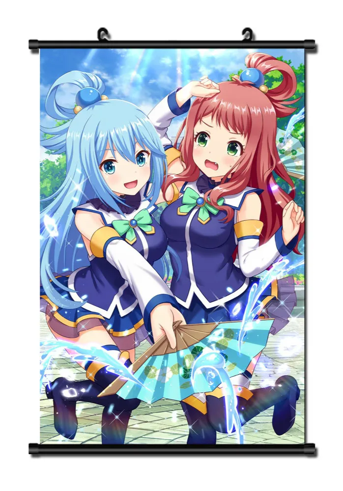 Японское аниме KonoSuba Megumin домашний Декор настенный Свиток Плакат 40x60 см Прямая поставка торговля живопись на холсте, мультфильмы - Цвет: N