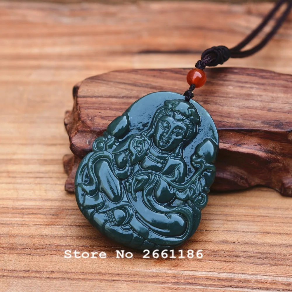Натуральный темно зеленый Подвеска HETIAN из драгоценного камня 3D|nephrite jade jewelry|jade