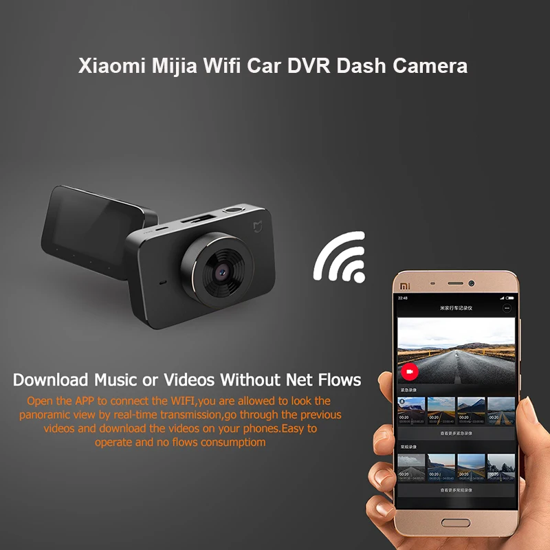 Xiaomi Mijia Smart Автомобильный dvr камера Wi Fi регистраторы 1080 P 160 градусов широкий формат