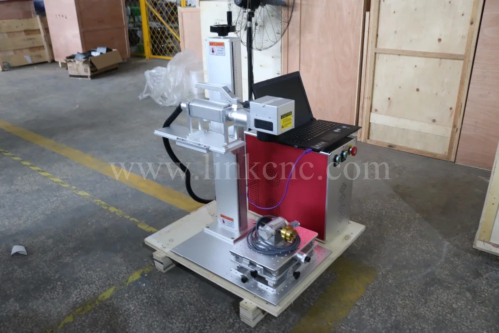 С поворотной осью! Лазерный маркировочный станок лазерный гравировальный 3d 20 Вт