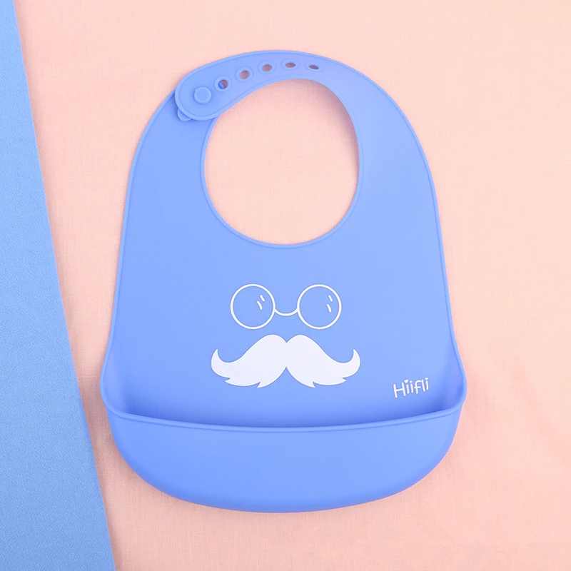Baby Silicone Bibs Waterproof Feeding Baby Saliva Towel Newborn Silica Gel Aprons Baby Bibs Adjustable Burp Cloths Bandana - Цвет: 5