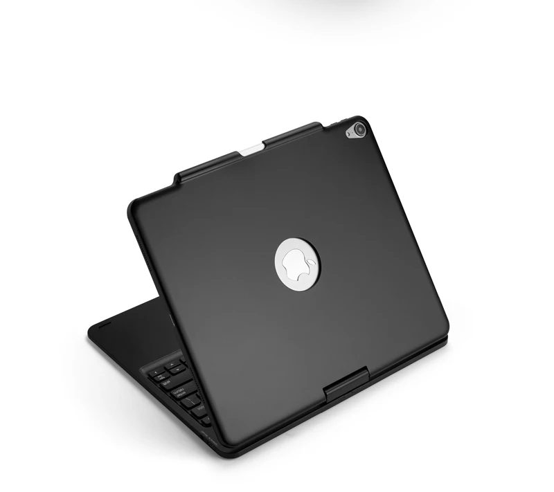[Новое] Bluetooth клавиатура чехол для Apple iPad Pro 12,"(), 360 вращение и 7-Цвет с подсветкой, на застежке, чехол, жесткий Беспроводной клавиатура