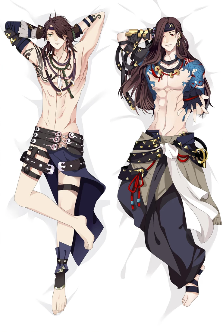 52064 August аниме Touken Ranbu Online Akashi Kuniyuki& Kousetsusamonji Dakimakura чехол для подушки s обнимающий тело Чехол для подушки - Цвет: 52064