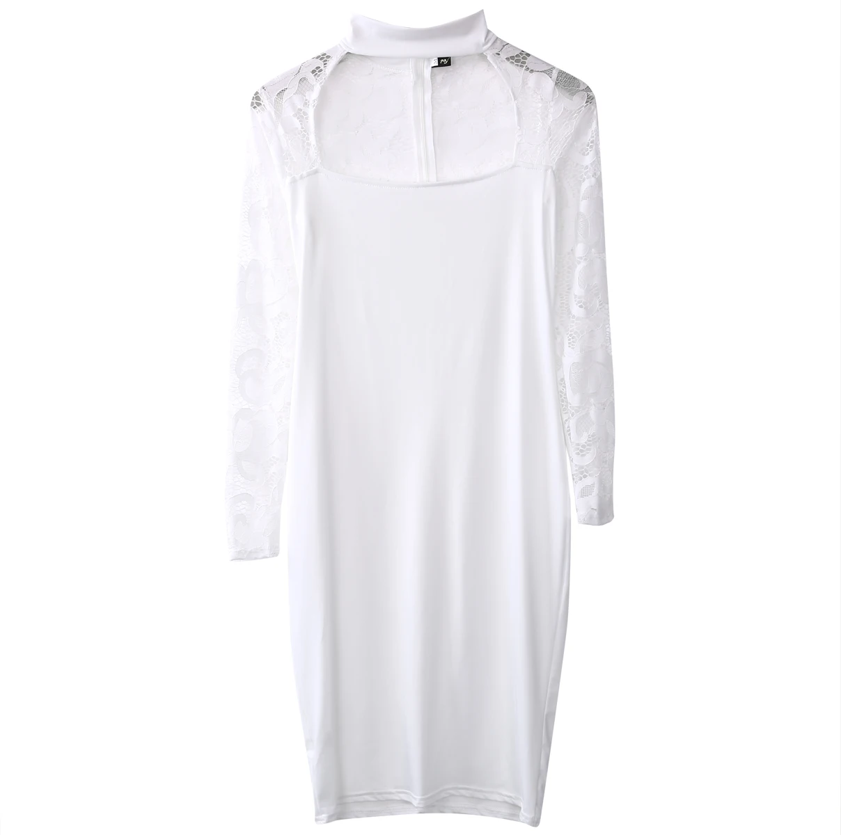 Элегантное женское Кружевное облегающее Бандажное платье с длинным рукавом