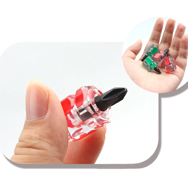 4 шт./лот мини-отвертка отвертка с прорезями ультракороткий шуруповерт ручной