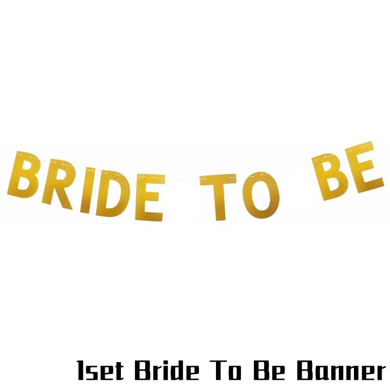 1set Banner Розовое золото Команда Невесты быть воздушные шары Свадебная Корона створки значок девичник вечеринка Свадьба украшения аксессуары для девичника поставки - Цвет: 1set Banner