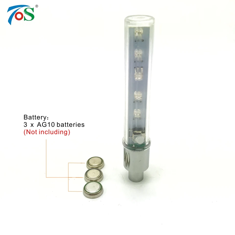 TOS 2 шт. светодиодные велосипед Велосипедный Спорт лампа Шины Колпачки клапанов