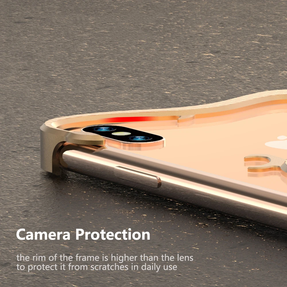 Для iPhone XS Max чехол Роскошный тонкий жесткий металлический алюминиевый сплав Броня защитный бампер чехол для телефона для iPhone XR X задняя крышка
