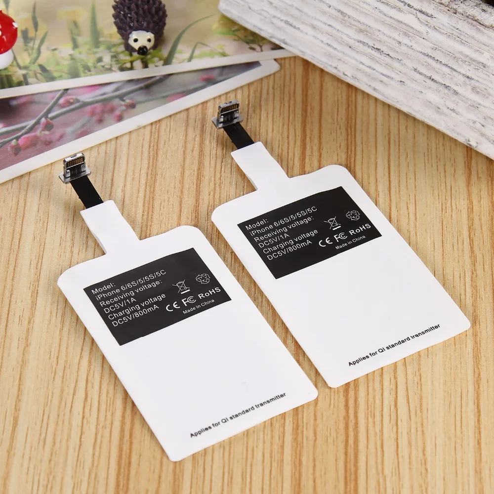 500PCS/Lot Universal Qi Wireless Charger Receiver Adapter Pad Coil Android Phone Micro USB smartphone charger Receptor | Мобильные