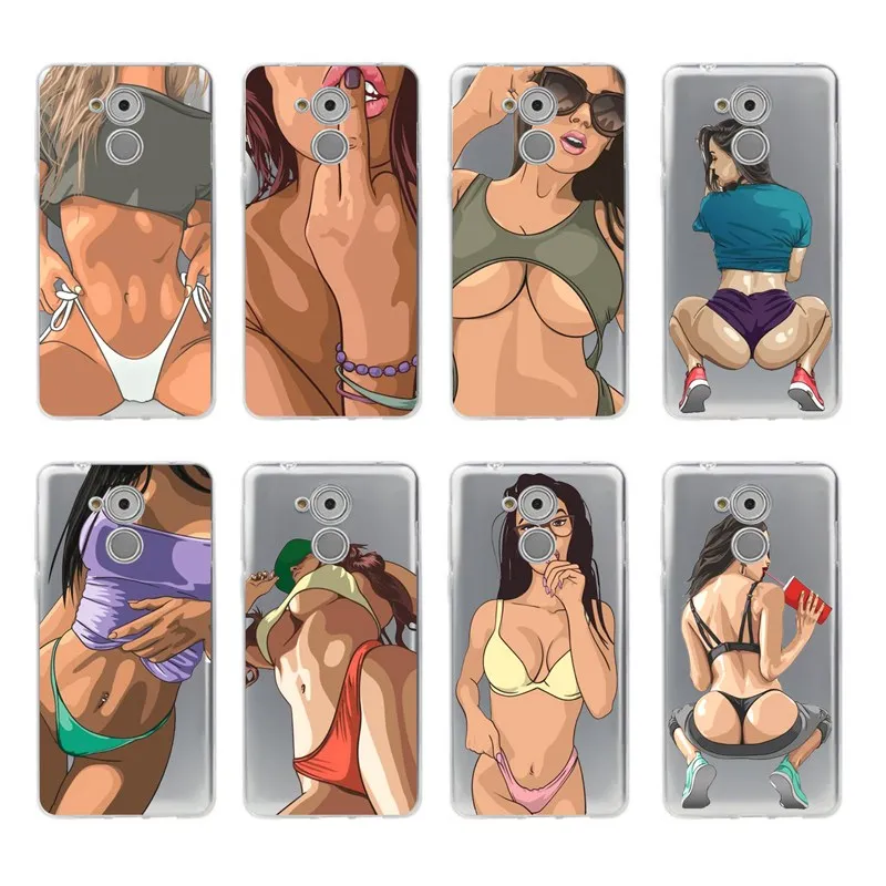Soft TPU Phone Case For huawei P10lite P10 plus P8 P9 honor 6A 3C 4c 7 8 9 5a 5c Sexy Hot Girl Summer Twerk Free Shipping C561 | Мобильные