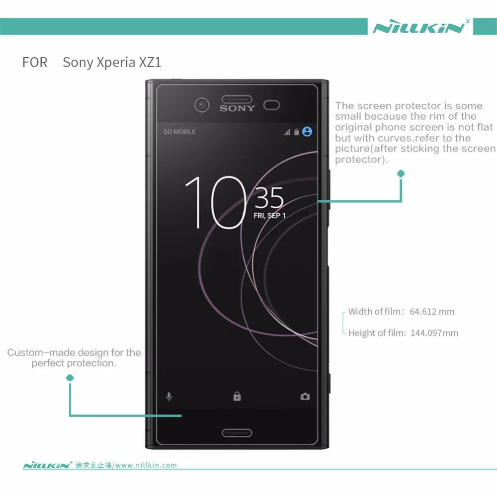 2 шт./лот Защитная пленка NILLKIN для Sony Xperia xz1 ультратонкая прозрачная/матовая
