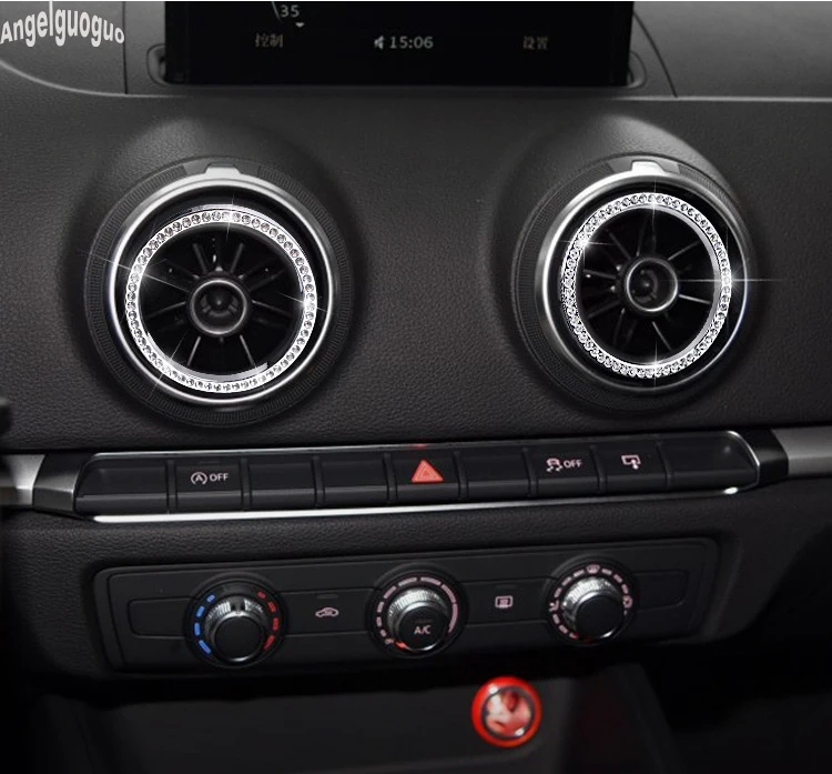 Для AUDI A3 2014 17 S3 автомобильный Кондиционер Выход украшения кольца ручка Крышка