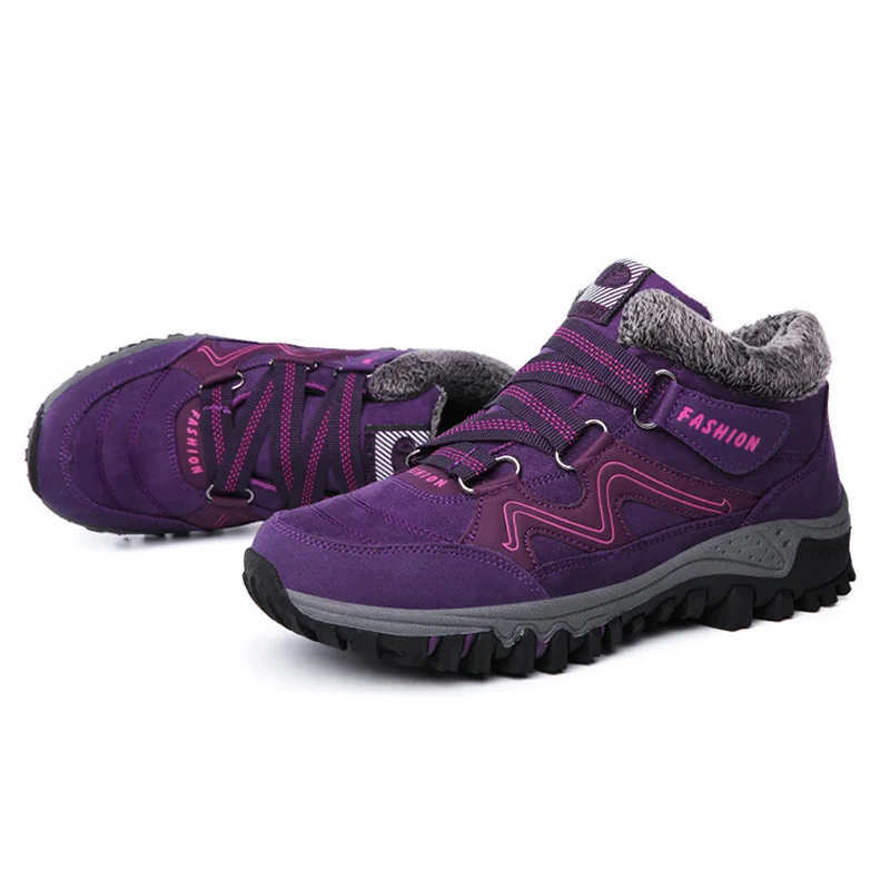 2019 модная Осенняя женская обувь зимние сапоги женские теплые на меху зимняя