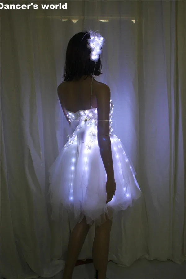 Новинка 2017 платье для танца живота светодиодные костюмы светящаяся одежда