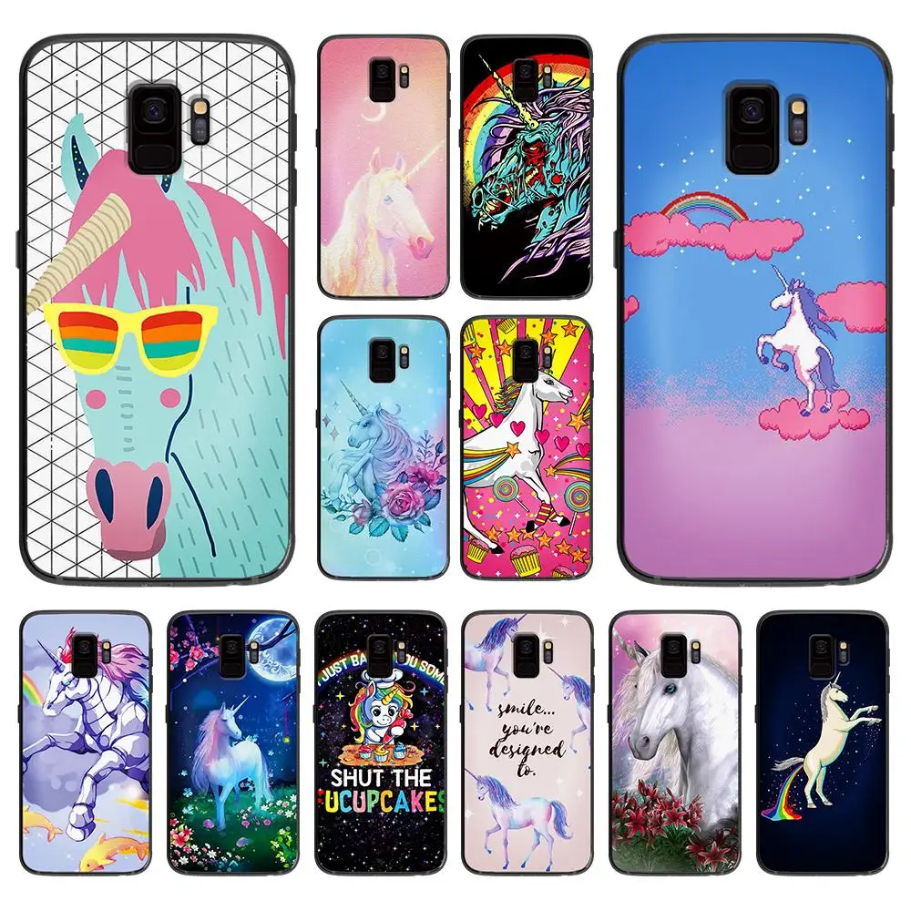 Великолепный Радужный Единорог Мягкий чехол для телефона Samsung Galaxy S6 S7 S8 S9 S10e Plus Note