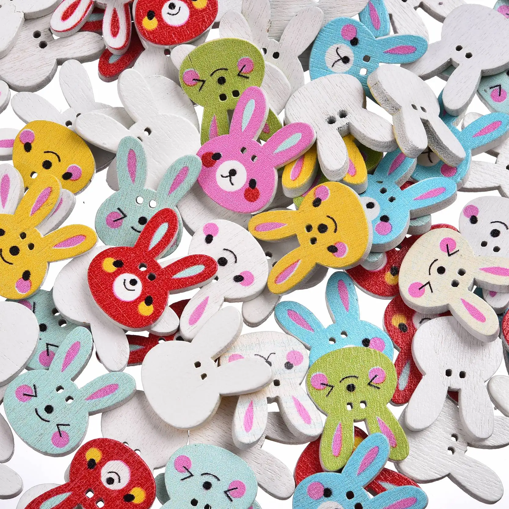 100 шт набор пуговиц деревянные пуговицы аксессуары для шитья 2 отверстия