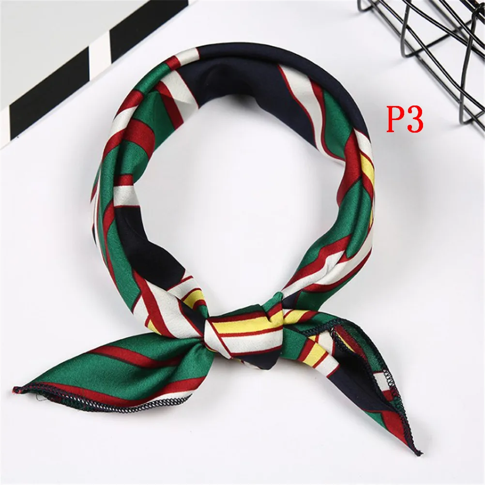 

2021 Summer Popular Fashion Women Vintage Square Scarf Silk Feel Satin Scarf Skinny Elegant Head Neck Hair Tie Band Women Gifts