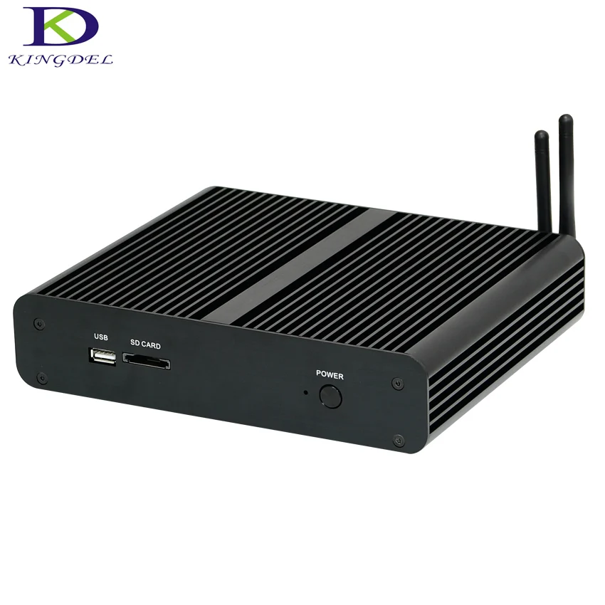 Полностью металлический чехол Безвентиляторный barebone mini pc Core i7 6500U/6600U