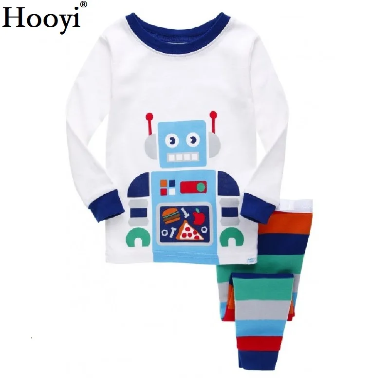 Пижама Hooyi для мальчиков пижама с длинными рукавами Детская детская одежда сна
