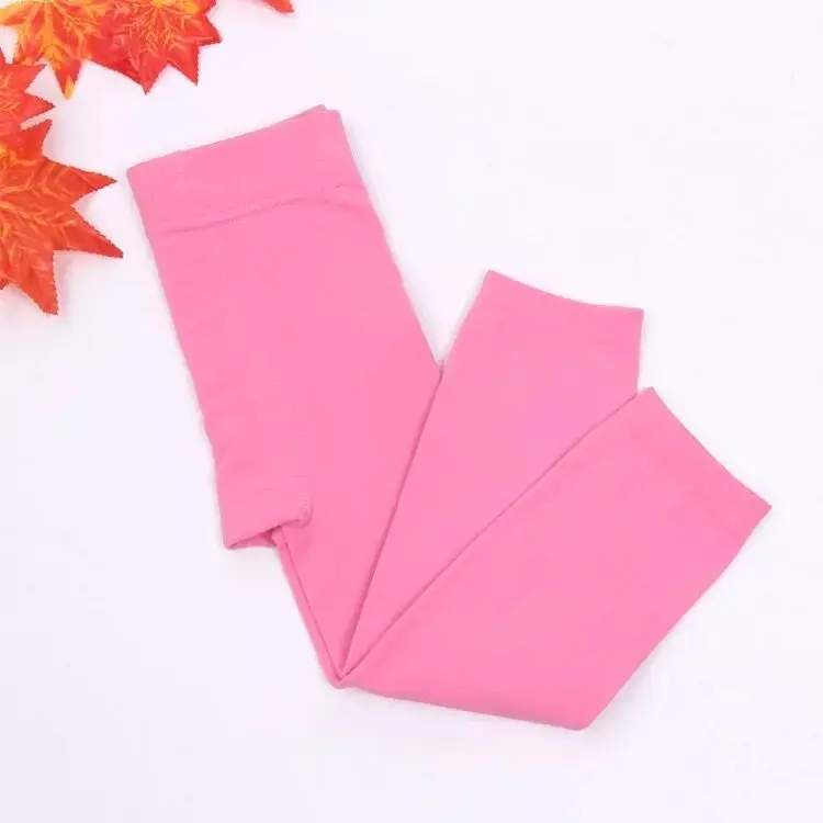 Pink REAKIDS/осенне-зимние детские леггинсы для девочек; бархатные теплые детские штаны ярких цветов; детские леггинсы для девочек - Цвет: Pink