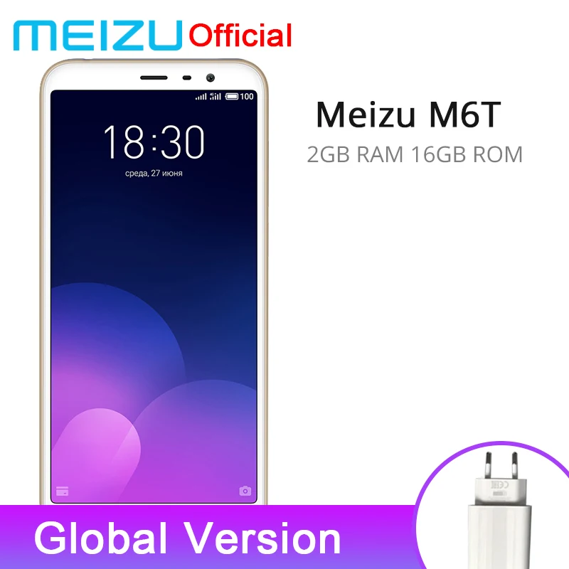 Глобальная версия Meizu M6T 6 T 2 ГБ 16 смартфон четыре ядра экран 5 7 дюйма 13 МП двойная