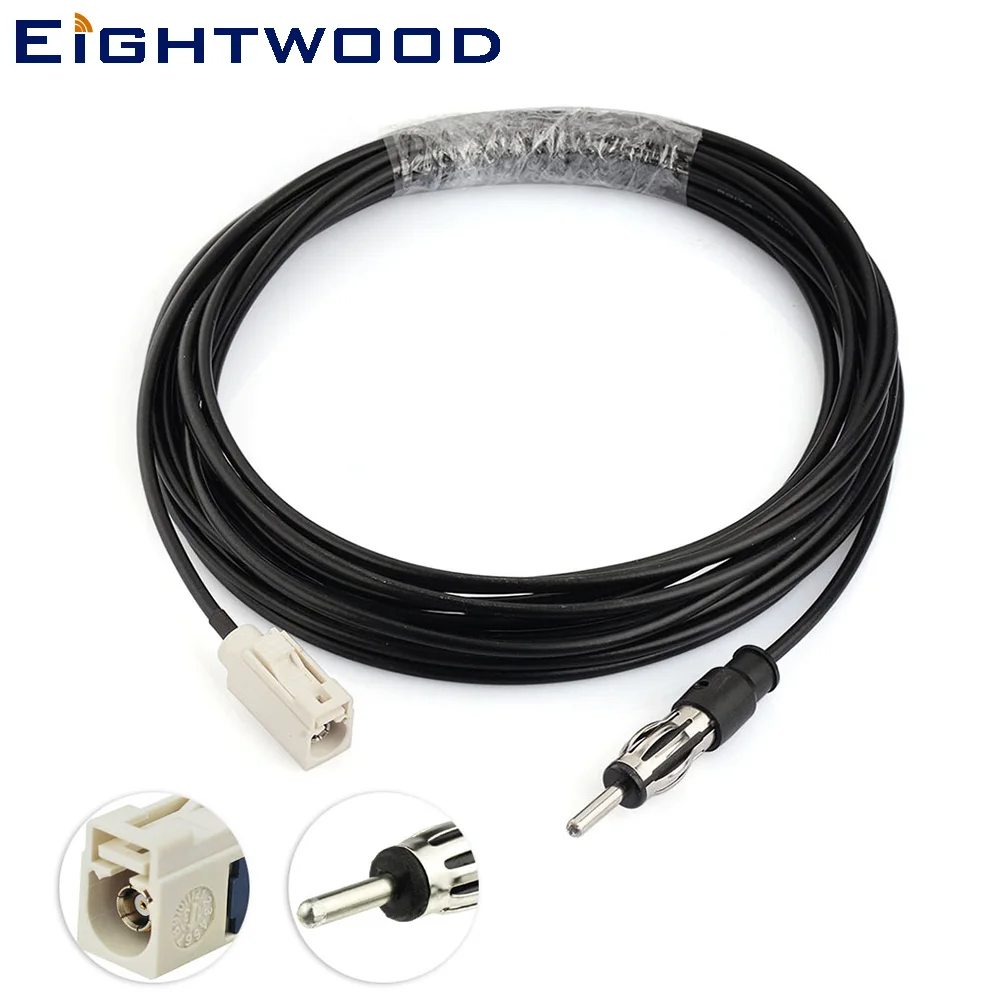 Eightwood Fakra к DIN RF коаксиальный кабель прямой разъем Jack B 41585 Замена антенны RG174 500 см -