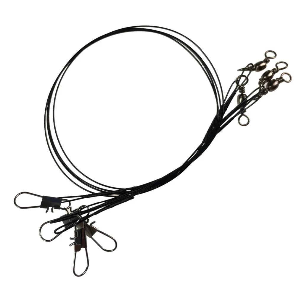 24 шт./лот рыболовная приманка Trace Wire Leader line Вертлюг Акула спиннинг с черным 15