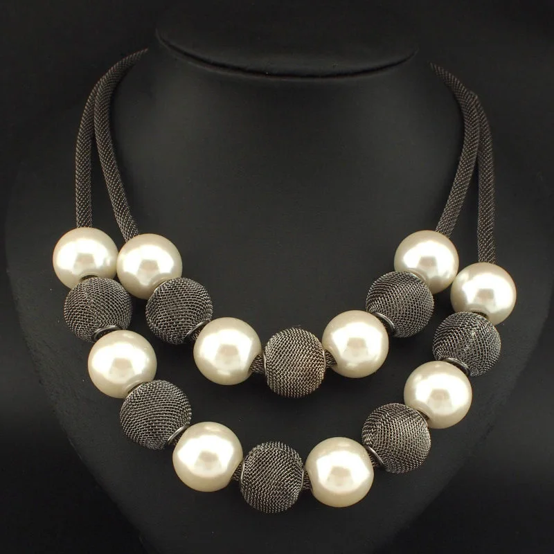 Женское Ожерелье из искусственного жемчуга 3 цвета|fashion statement necklace|statement necklacepearl