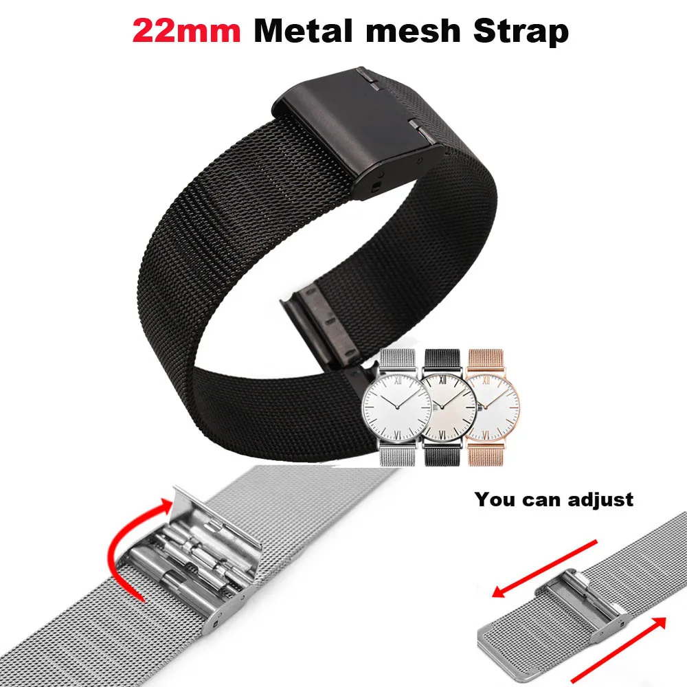 22 мм браслет ремешок для Xiaomi Huami Amazfit GTR 47 Pace Stratos 2 часы samsung gear S3 Galaxy 46 Correa |