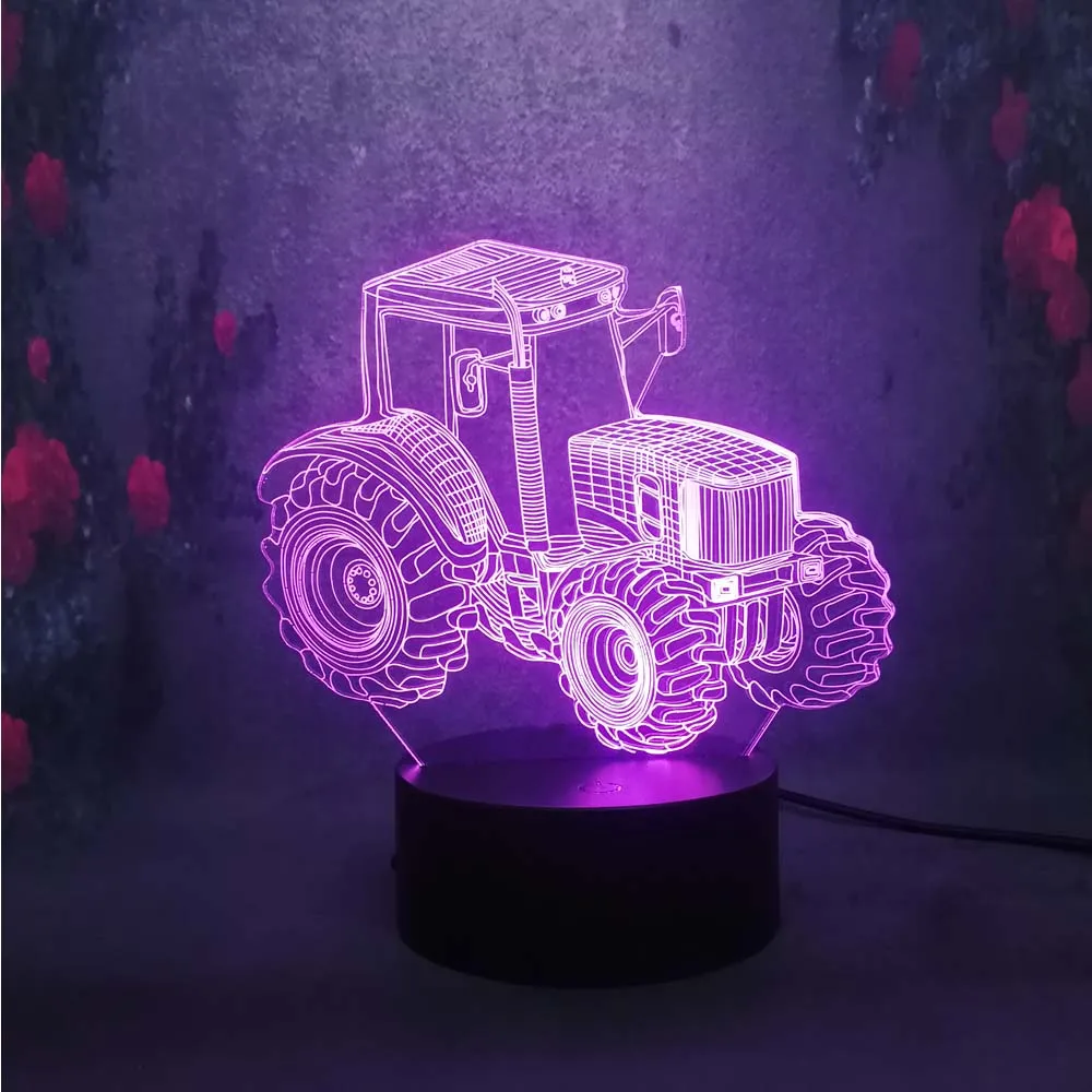 Новый кран головка часть 3D светодиодный ночник затемнение RGB зарядка лампа для
