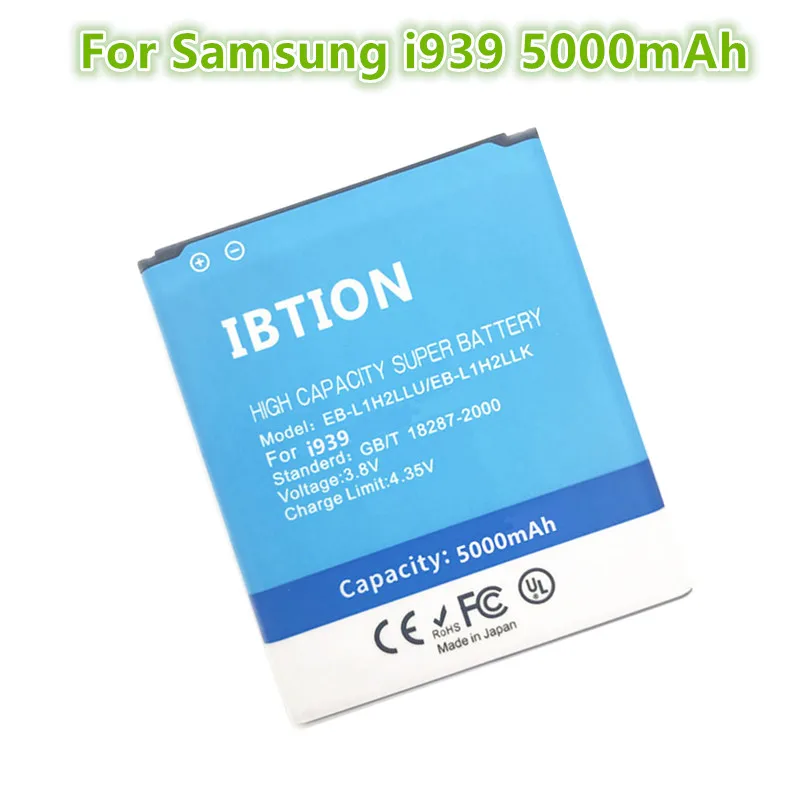 Ibtion 5000 мА/ч EB L1H2LLU L1H2LLK L1L7LLU Батарея для Samsung Galaxy Premier i9260 i9268 i939 i9305 E210S E210L