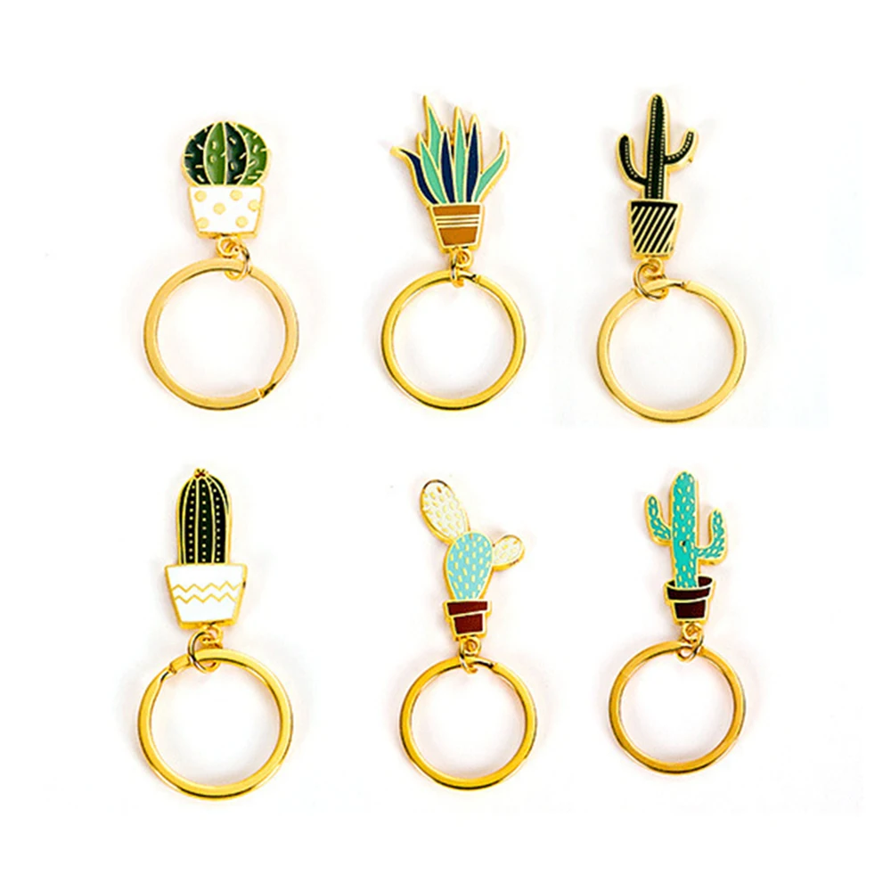 2 шт новый милый сплав растение кактус Шарм автомобильный брелок кольцо мешок