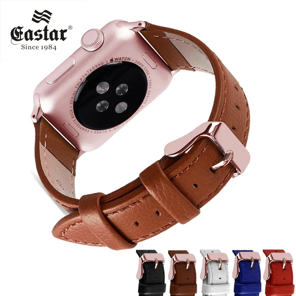 Eastar браслет из натуральной кожи розового золота ремешок для часов Apple Watch Band 42 мм 38