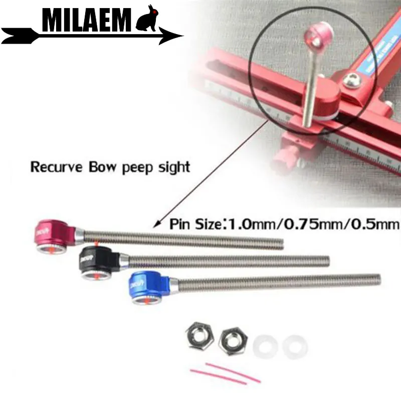 

Archery Recurve Bow Sight 1.0/0.5/0.75 Optical Fiber Sight Pin High Translucent Acrylic Outdoor Sports Shooting Accessories