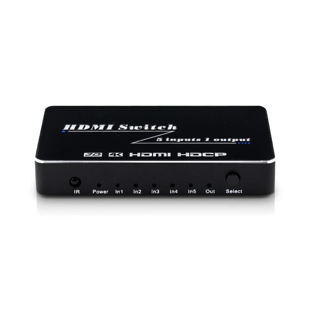 4K Переключатель HDMI 5x1 5 в 1 выход Поддержка x 2K 30 Гц V1.4 3D для HDTV DVD|Кабели HDMI| |