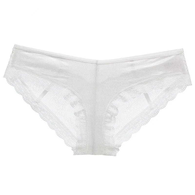 white SP& CITY, европейский стиль, блестящее атласное Прозрачное нижнее белье для женщин, сексуальные кружевные Открытые Сексуальные трусики, бесшовные танга, женское нижнее белье - Цвет: white