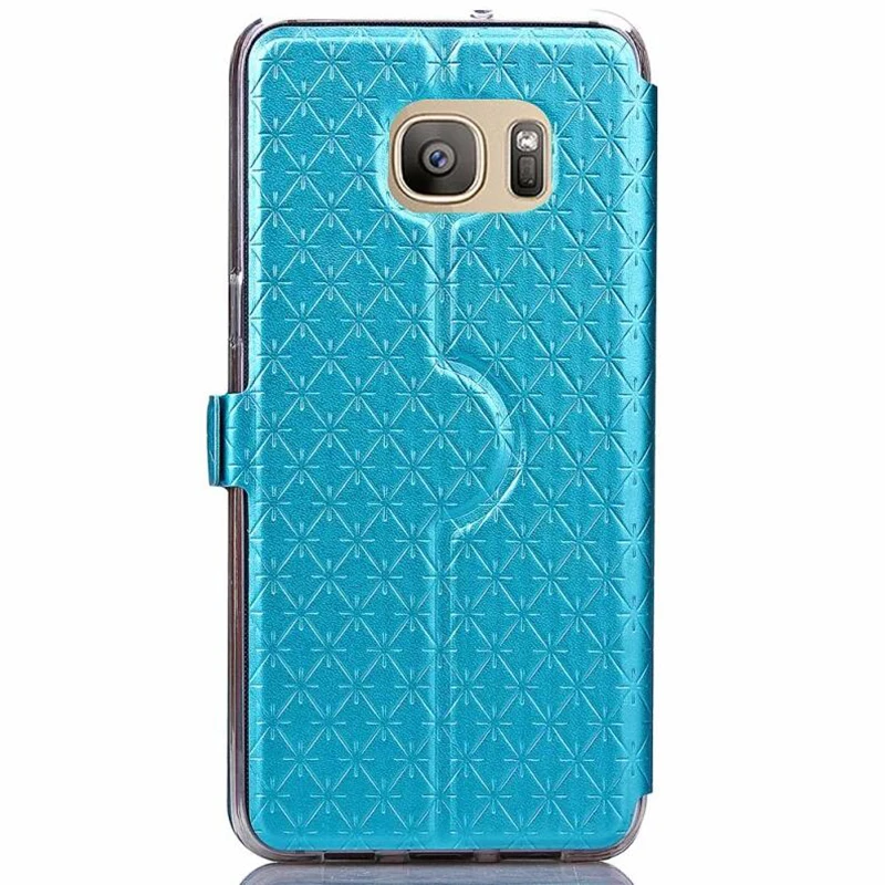 Чехол для телефона Samsung Galaxy s7 edge SM G9350 флип искусственная кожа ТПУ чехол S7 G9300 Ромб